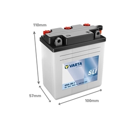 Varta 006 012 003 MC batteri 6 volt 6Ah (+pol til højre)