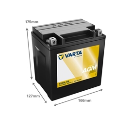 Varta Powersports AGM 530 905 045 MC batteri 12 volt 30Ah (+pol til højre) 